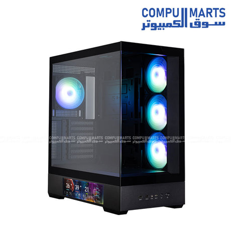 Zalman P40 DS BLACK ATX mid tower tempered glass 4 fans 420mm GPU support 360mm radiator black case Egypt