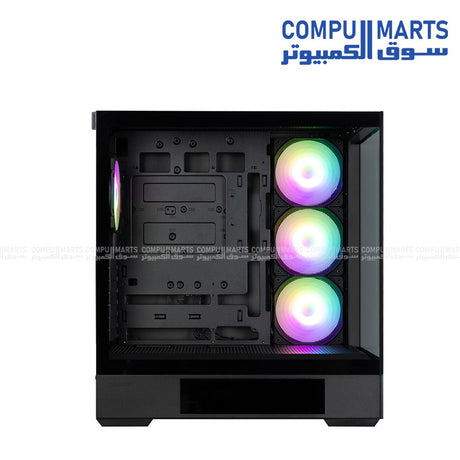 Zalman P40 DS BLACK gaming PC build high airflow cooling 420mm GPU support RGB setup in use Egypt