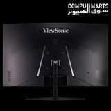 Side profile of the ViewSonic VX3218C-2K curved gaming monitor with anti-glare surface treatment.