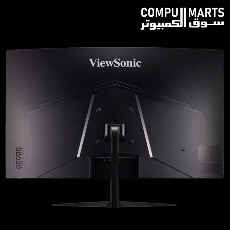 Side profile of the ViewSonic VX3218C-2K curved gaming monitor with anti-glare surface treatment.