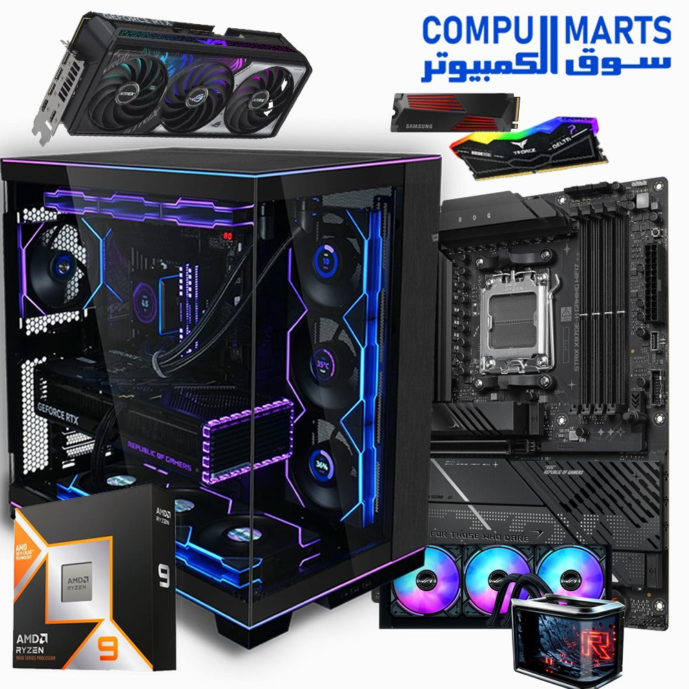 High-end Intel Core Ultra 9 285K Gaming PC Bundle for Egypt – 64GB RAM, 2TB NVMe, RTX 5070 / 5070 Ti / 5090, ASUS TUF GT302 ARGB.