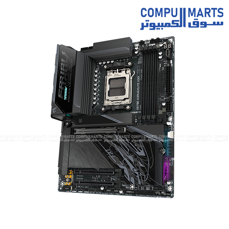 GIGABYTE X870E AORUS ELITE X3D X870E A ELITE X AMD X870E AM5 DDR5 Motherboard with PCIe 5.0, USB4 Type-C, Wi-Fi 7, Bluetooth 5.4, 5GbE LAN, ATX Form Factor