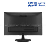 21.45 inch ASUS gaming monitor with frameless design, 4000 to 1 contrast ratio, 10 bit display colors, HDMI and VGA connectivity, and VESA wall mounting support