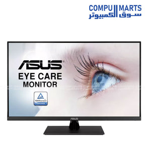 ASUS VP32UQ 4K UHD IPS monitor with 31.5 inch display, 3840 x 2160 resolution, HDR10 support, Adaptive-Sync technology, 100% sRGB color space, DisplayPort and HDMI connectivity available in Egypt