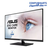 31.5 inch ASUS IPS monitor with 3840x2160 resolution, 100 percent sRGB color space, DisplayPort 1.2, HDMI 2.0, and VESA wall mounting support for office and entertainment use