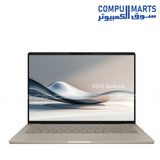 ASUS Zenbook A14 UX3407NA OLED Laptop Zabriskie Beige Snapdragon X2 Elite AI PC