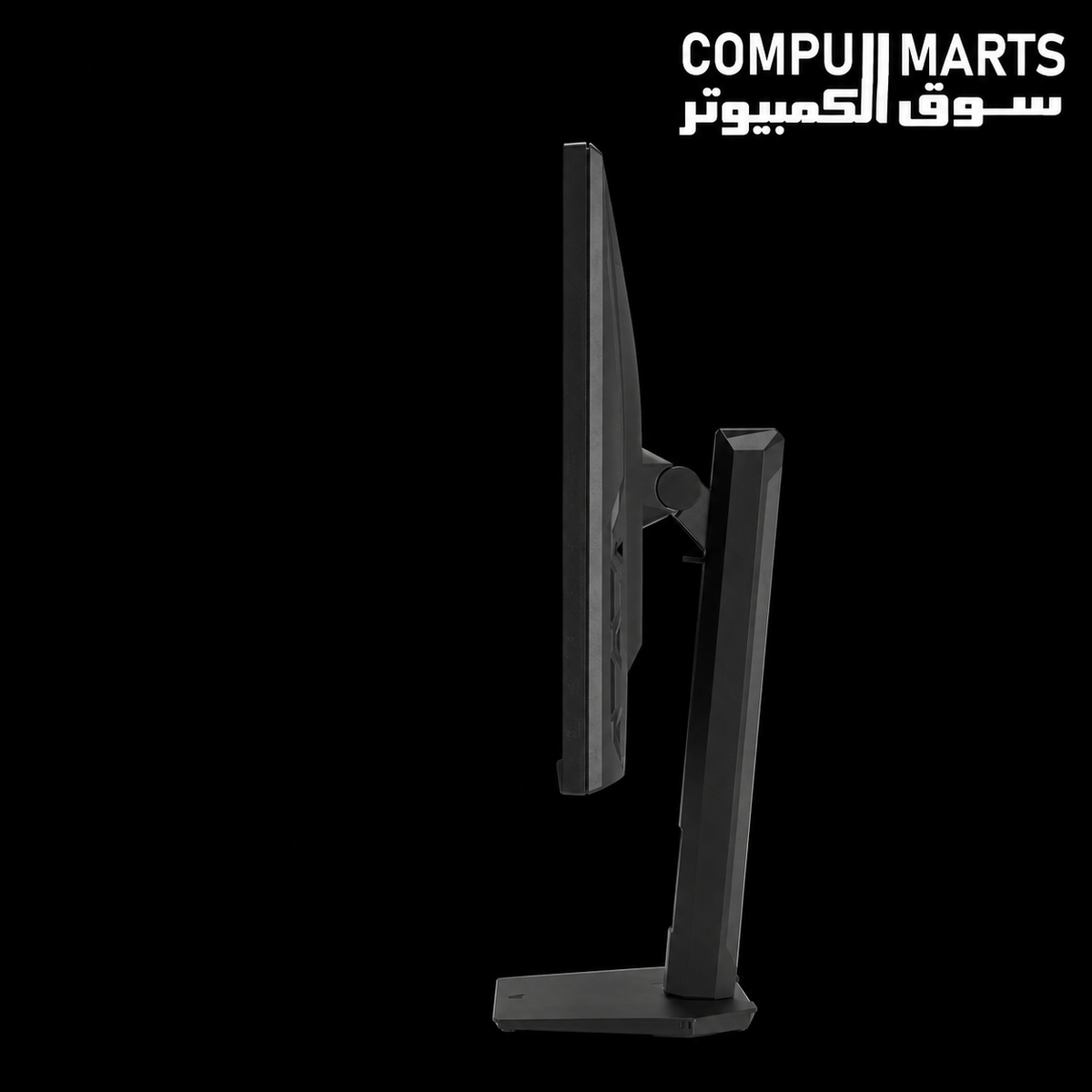 ASUS TUF Gaming VG27AQML5F gaming monitor angled profile highlighting its 4-way ergonomic stand and design