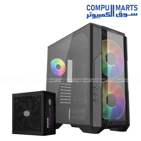 Cooler Master HAF 500 Case + 850W Gold V3 ATX 3.1 PSU Bundle | Gaming Build Egypt