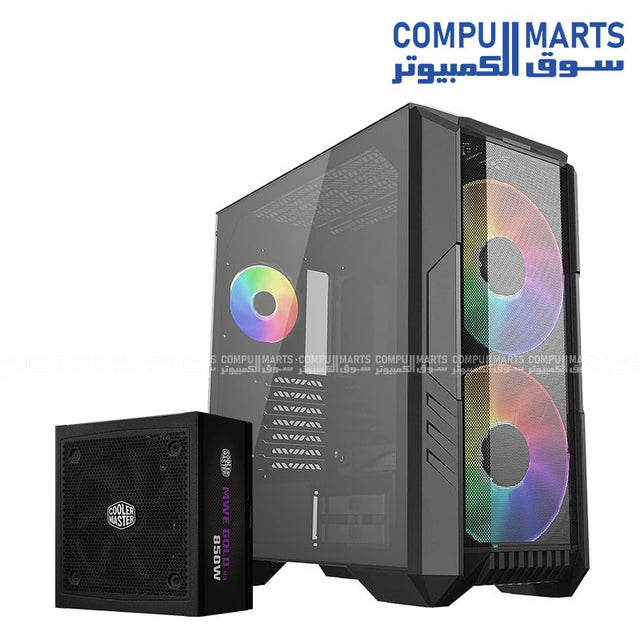 Cooler Master HAF 500 Case + 850W Gold V3 ATX 3.1 PSU Bundle | Gaming Build Egypt
