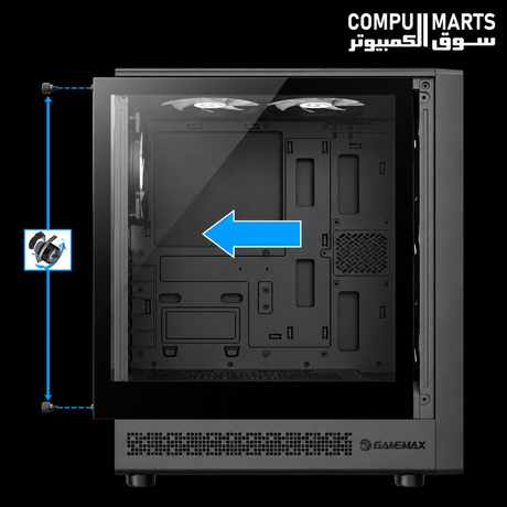 GAMEMAX PC case with ATX, M-ATX and ITX motherboard support