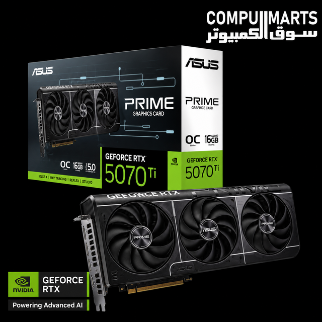 ASUS PRIME GeForce RTX 5070 Ti OC Edition 16GB graphics card