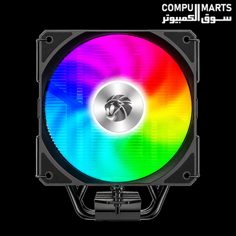 GameMax Sigma 520 Digital WH white CPU air cooler with ARGB lighting