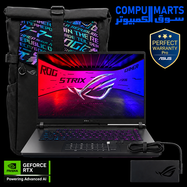 ASUS ROG Strix SCAR G635LW-RW062W (2025) Gaming Laptop – Intel Core Ultra 9 275HX, RTX 5080 16GB, 16” WQXGA, Windows 11 – Egypt