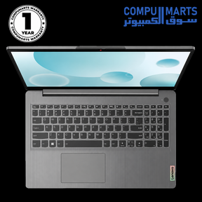 82RK01AKAD – Laptop – Lenovo – Intel Core i5-1235U, 8GB RAM, 512GB SSD, Intel Iris Xe Graphics, 15.6" FHD, Arctic Grey, Arabic Keyboard
