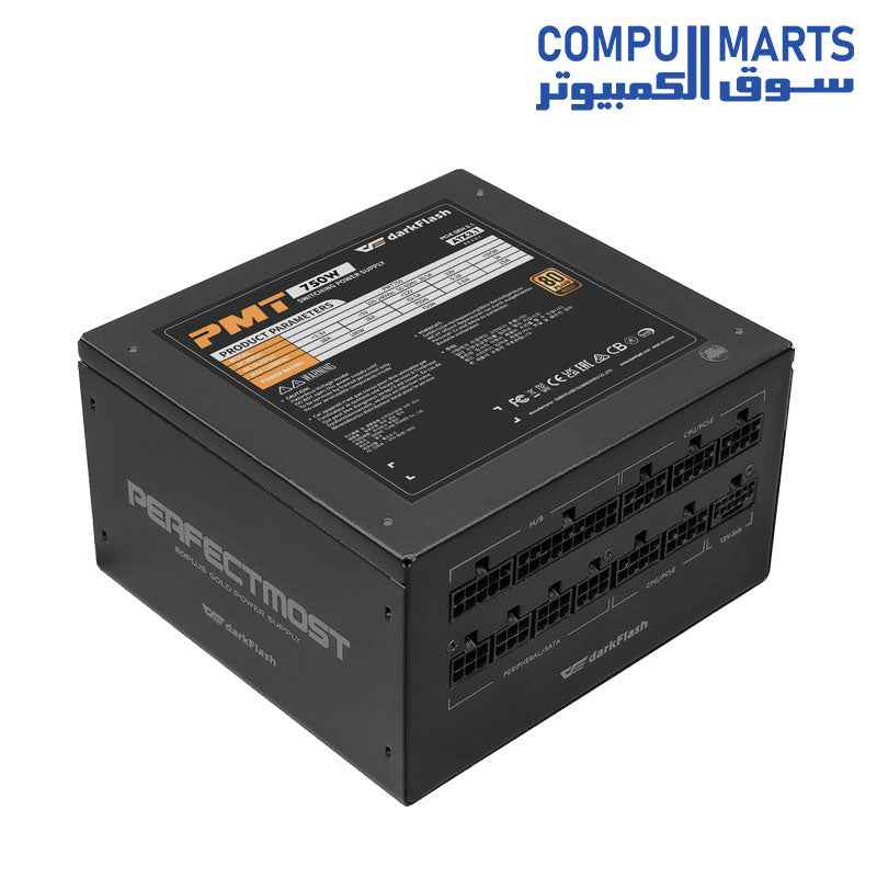 مزود الطاقة darkFlash PMT 750 Gold بكامل modular وبشهادة ذهبية