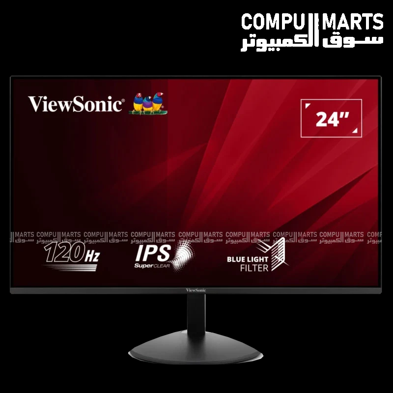 24 Inch Monitor – FHD 120Hz – IPS Panel – 5ms Response – HDMI VGA – 109% sRGB – Eye Care