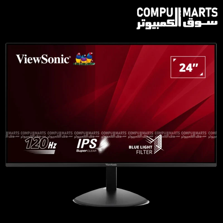 24 Inch Monitor – FHD 120Hz – IPS Panel – 5ms Response – HDMI VGA – 109% sRGB – Eye Care