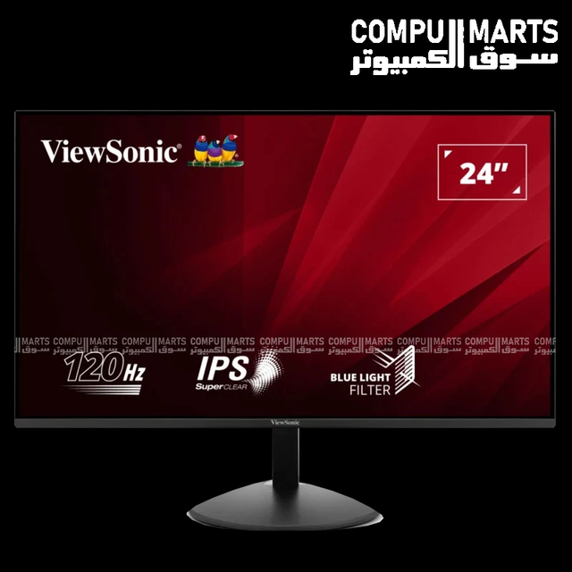 24 Inch Monitor – FHD 120Hz – IPS Panel – 5ms Response – HDMI VGA – 109% sRGB – Eye Care