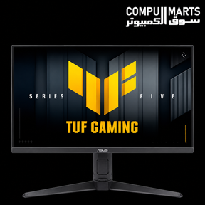 TUF Gaming Series 5 VG27AQME5F 27-inch QHD Fast-IPS panel monitor featuring 0.3ms response time and ELMB SYNC for reduced motion blur and clearer fast-paced visuals