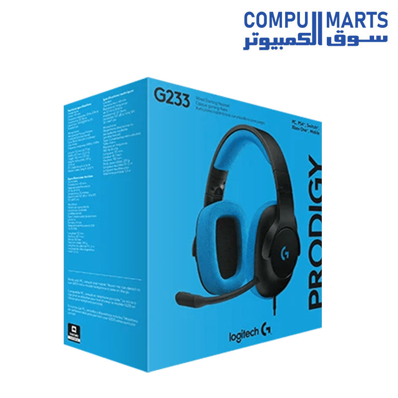 Logitech G233 PRODIGY Wired Gaming Headset Compumarts