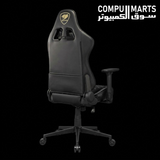 Front view of the Cougar Armor One V2 GOLD gaming chair showing its surface material