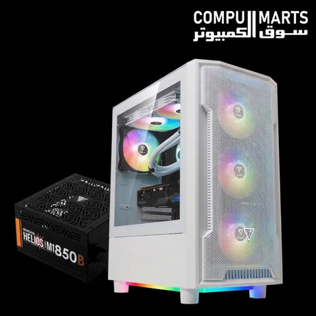 GAMDIAS ATHENA M6 LITE Mid-Tower PC Gaming Case Exterior Design with Included PSU