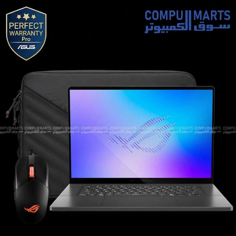 ROG Zephyrus G16 Eclipse Gray laptop featuring 16-inch OLED 2560 x 1600 display with 240Hz refresh rate for gaming laptop Egypt searches