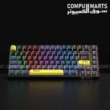 ONIKUMA- G52- 75% -Mechanical -Gaming -Keyboard- 82 Keys- RGB- Backlit Black -Blue Switches