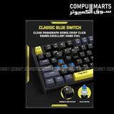 ONIKUMA- G52- 75% -Mechanical -Gaming -Keyboard- 82 Keys- RGB- Backlit Black -Blue Switches