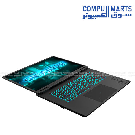 GIGABYTE GAMING A16 CTH – Gaming Laptop – GIGABYTE – RTX 5050 – i7-13620H – 16GB RAM – 512GB SSD – 16” WUXGA – RGB Keyboard – Black Steel
