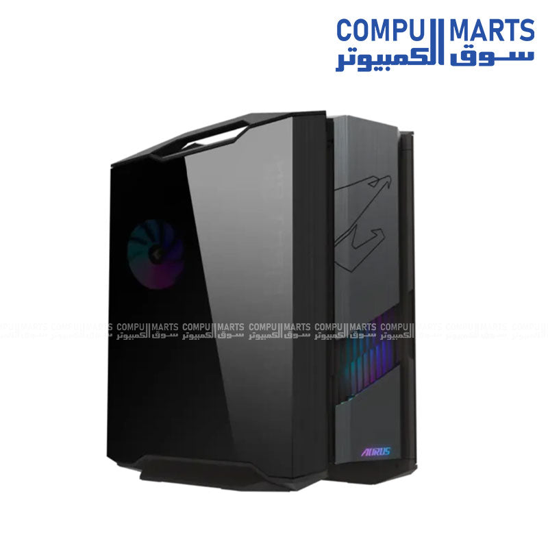 GIGABYTE AORUS C601 glass mid tower case – 4x 140mm ARGB PWM fans – USB 3.1 Gen2 Type-C – black – GIGABYTE