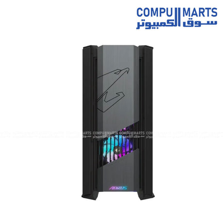 GIGABYTE AORUS C601 glass mid tower case – 4x 140mm ARGB PWM fans – USB 3.1 Gen2 Type-C – black – GIGABYTE