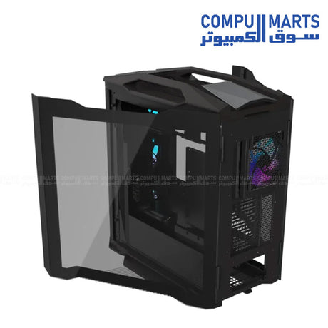 GIGABYTE AORUS C601 glass mid tower case – 4x 140mm ARGB PWM fans – USB 3.1 Gen2 Type-C – black – GIGABYTE