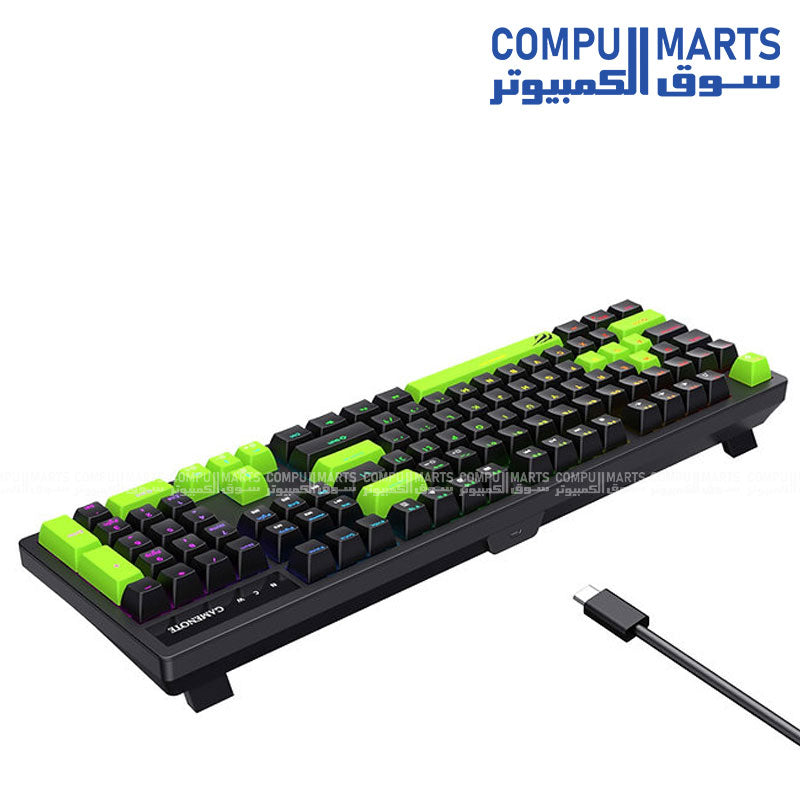 HAVIT KB893L Mechanical Gaming Keyboard RGB USB 104 Keys 1.8m Cable