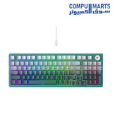 Havit KB899L Mechanical Gaming Keyboard featuring a 97 Keys Compact Layout, Black color, and PC Windows compatibility