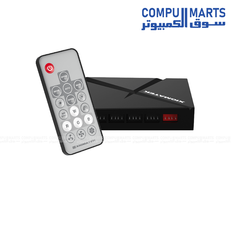 Xigmatek SyncHub 6 ARGB PWM Ports with Remote Control hub for ARGB and PWM devices from Compumarts