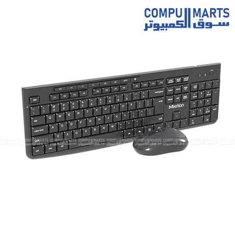 Silent CW295 2.4G Wireless Keyboard and Mouse Combo with 112-key keyboard and adjustable DPI available in Egypt