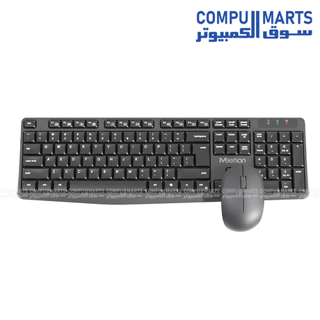 MT-CW235 wireless keyboard and mouse combo with USB receiver, membrane keyboard, and multimedia keys from Compumarts.