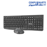 Silent CW295 wireless keyboard mouse combo with multimedia function keys and 2.4G USB receiver from Compumarts