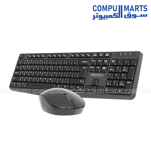 Meetion MT-CW235 2.4G wireless keyboard mouse combo with 104-key keyboard and 1200 DPI mouse available in Egypt.