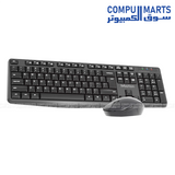 Black Meetion CW235 keyboard mouse combo featuring 2.4G wireless connection and 10m transmission distance.