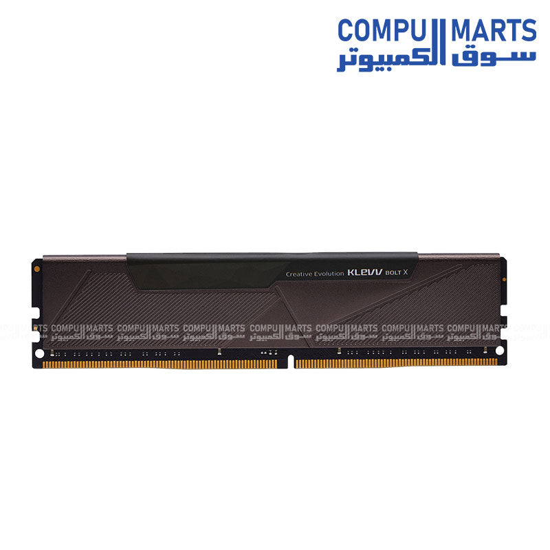Klevv Bolt X 16GB DDR4 3200MHz Desktop Memory with 288 Pin Unbuffered DIMM format, CL16 tested timing, and Intel XMP 2.0 support available in Egypt