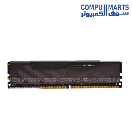 Klevv Bolt X 16GB DDR4 3200MHz Desktop Memory with 288 Pin Unbuffered DIMM format, CL16 tested timing, and Intel XMP 2.0 support available in Egypt