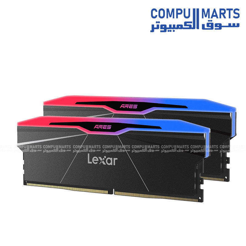 Lexar ARES RGB 2nd Gen 32GB Kit (2x16GB) DDR5 6000MT/s CL30 - Black | Intel XMP 3.0 & AMD EXPO