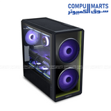 Lian Li LANCOOL 217 INF White Mid-Tower Gaming Case with Infinity-Mirror Front Panel, Tempered Glass, Dual 170mm Front Fans, 140mm Rear Fan, High Airflow Chassis, Back-Connect Motherboard Support