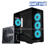 Lian Li Vector V100R MINI Black Mid Tower Gaming Case Bundle with RB750B 750W 80 PLUS Bronze ATX 3.1 Non-Modular Power Supply