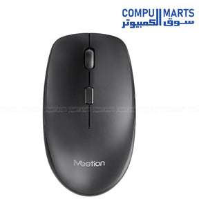 Meetion BTM100 Wireless and Bluetooth Dual Mode Mouse black ergonomic design