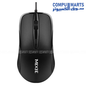 MIXIE BM760 Wired Optical Mouse – Ergonomic 4-Button Design with Adjustable DPI for Office, Business, and PC