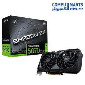 MSI GeForce RTX 5070 SHADOW 2X OC 12GB GDDR7 Dual-Fan Graphics Card