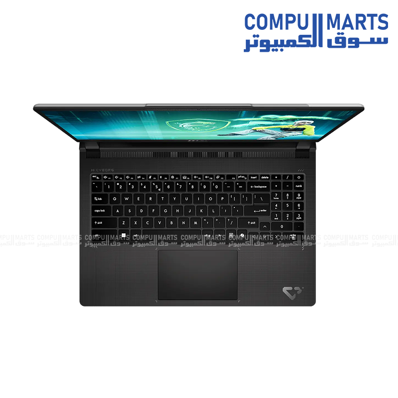 MSI Cyborg 15 Max C2WG laptop with Wi-Fi 6E, Bluetooth 5.3, Gigabit LAN, and comprehensive USB connectivity from Compumarts